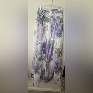 Floral Lavender Gracia Maxi Skirt